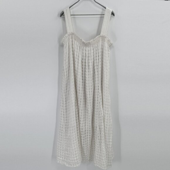 Maison de Papillon Autumn Linen Blend Sleeveless Maxi Dress size L Large Frm RTR - Picture 1 of 6